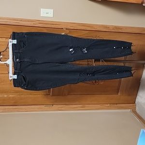 Judy Blue skinny distressed leopard patchfront. Size 15